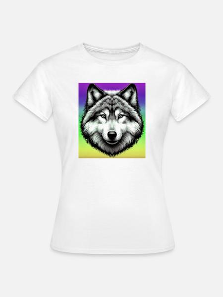 Wolf - Frauen T-Shirt - Weiß