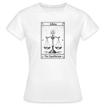 Waage | Tarotkarte Sternzeichen - Frauen T-Shirt - Weiß - Vorne - AI Model Female 172 dark (172cm)