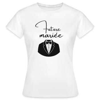 Future mariée - T-shirt Femme - blanc - Devant - AI Model Female 172 dark (172cm)