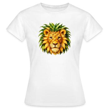 Art de fruit de lion ananas motif animal exotique - T-shirt Femme - blanc - Devant - AI Model Female 172 dark (172cm)