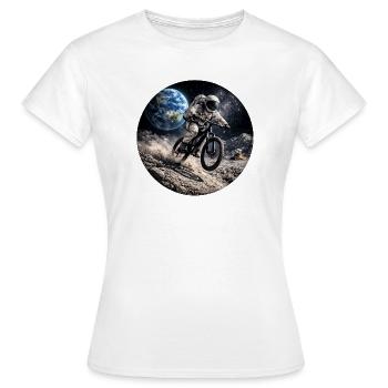 Lunar Bike Astronaut - Frauen T-Shirt - Weiß - Vorne - AI Model Female 172 dark (172cm)