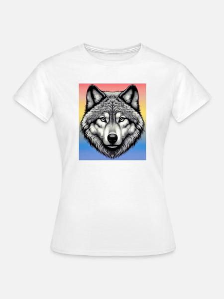 Wolf - Frauen T-Shirt - Weiß