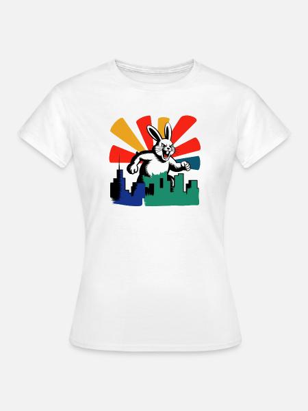 Evil Bunny Rampage - Frauen T-Shirt - Weiß