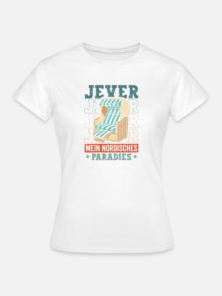 Nordisches Strandkorb Paradies - Frauen T-Shirt - Weiß