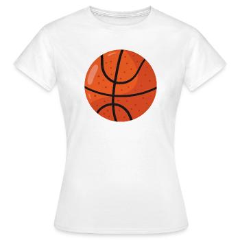 Bold Basketball Roundball Icon - Women's T-Shirt - white - Front - AI Model Female 172 dark (172cm)