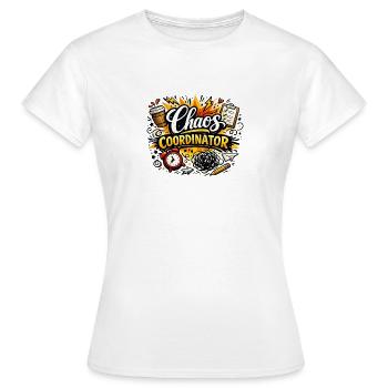 Chaos Coordinator Funny Office Humor Design - Frauen T-Shirt - Weiß - Vorne - AI Model Female 172 dark (172cm)