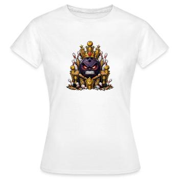 Boule royale de bowling avec coupes en or - T-shirt Femme - blanc - Devant - AI Model Female 172 dark (172cm)