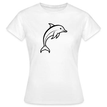 Dauphin - T-shirt Femme - blanc - Devant - AI Model Female 172 dark (172cm)