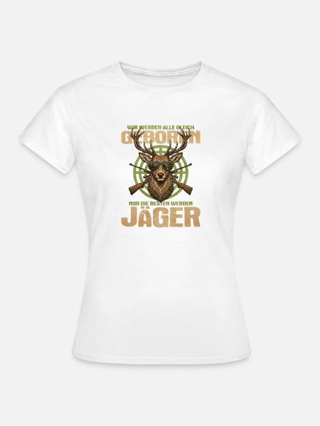 Geboren Jager - Frauen T-Shirt - Weiß