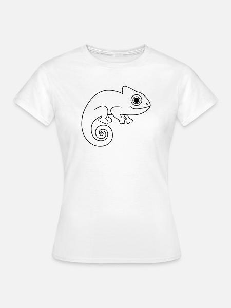 Chamäleon - Frauen T-Shirt - Weiß