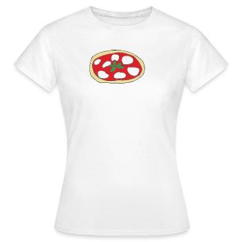Pizza Basilikum  - Frauen T-Shirt - Weiß - Vorne - AI Model Female 172 dark (172cm)