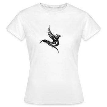 Aile d'acier noir stylisée - T-shirt Femme - blanc - Devant - AI Model Female 172 dark (172cm)