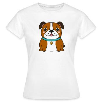 Bouledogue Câlin (bande dessinée) - T-shirt Femme - blanc - Devant - AI Model Female 172 dark (172cm)