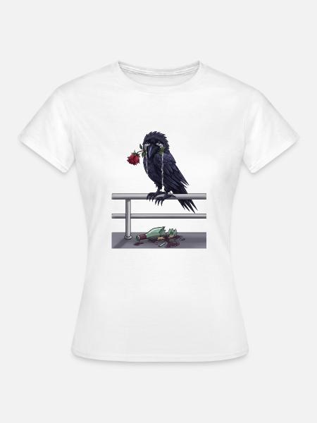 Rabe hat Liebeskummer - Frauen T-Shirt - Weiß