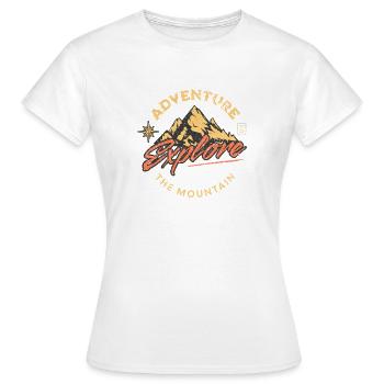 Aventure en montagne : Explorer les montagnes - T-shirt Femme - blanc - Devant - AI Model Female 172 dark (172cm)