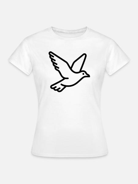 mouette - T-shirt dam - vit
