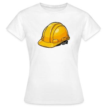 Gelber Bauhelm Cartoon Stil - Frauen T-Shirt - Weiß - Vorne - AI Model Female 172 dark (172cm)