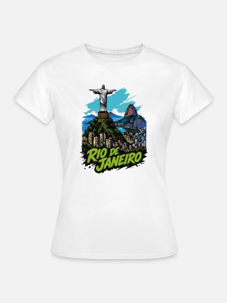 Rio de Janeiro Silhouette - Frauen T-Shirt - Weiß