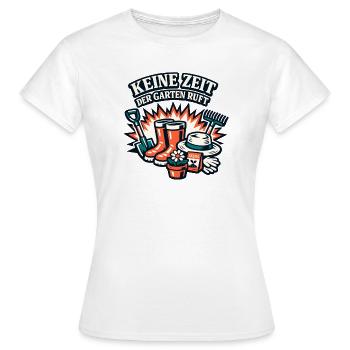 Keine Zeit Der Garten Ruft - Frauen T-Shirt - Weiß - Vorne - AI Model Female 172 dark (172cm)