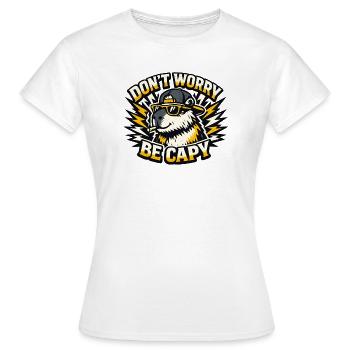 Don't Worry Be Capy - Women's T-Shirt - white - Front - AI Model Female 172 dark (172cm)