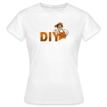 Mascotte bricoleur DIY – Carpe drôle d’amélioration de la maison - T-shirt Femme - blanc - Devant - AI Model Female 172 dark (172cm)