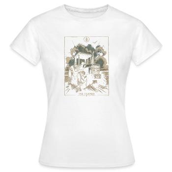 Die Vintage-Illustration des Bauerntraktors - Frauen T-Shirt - Weiß - Vorne - AI Model Female 172 dark (172cm)