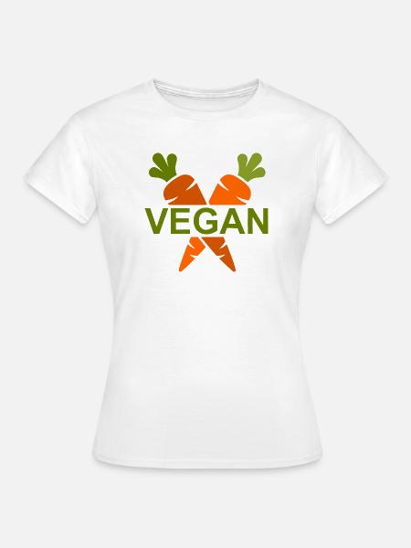 Vegan Karotten Emblem - Frauen T-Shirt - Weiß