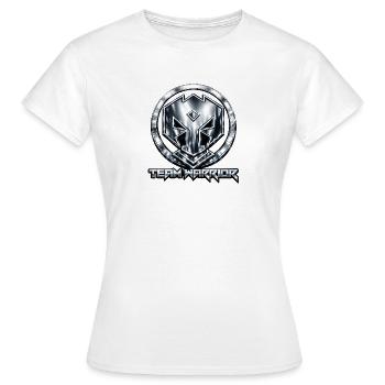 Team Warrior Metallemblem - Frauen T-Shirt - Weiß - Vorne - AI Model Female 172 dark (172cm)