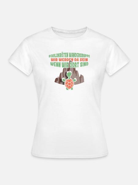 Schildkörten Wandergruppe Wander Bergsteiger - Frauen T-Shirt - Weiß
