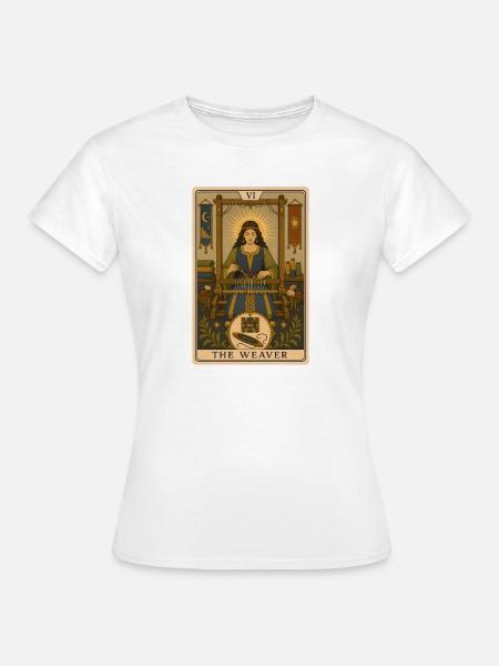Weberin | Weben & Handarbeit Tarot - Frauen T-Shirt - Weiß