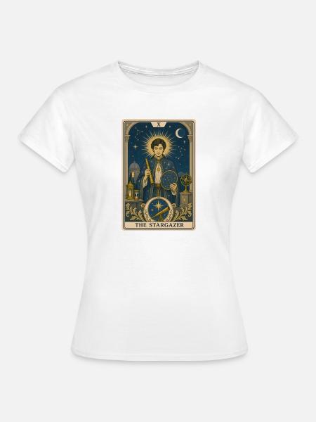 Sternengucker | Astronomie Tarot - Frauen T-Shirt - Weiß