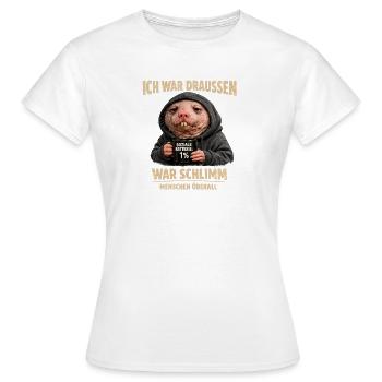 Nacktmull Introvertiert Menschen Überall Humor - Frauen T-Shirt - Weiß - Vorne - AI Model Female 172 dark (172cm)