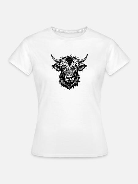 Highland Cow - Frauen T-Shirt - Weiß