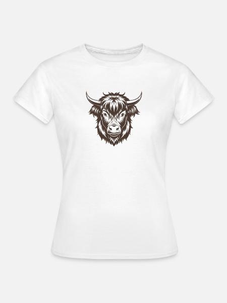 Highland Cow - Frauen T-Shirt - Weiß