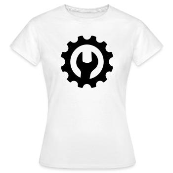 Clé à engrenages pour mécanicien automobile - T-shirt Femme - blanc - Devant - AI Model Female 172 dark (172cm)