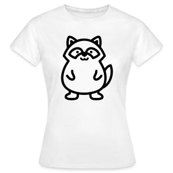 Waschbär - Frauen T-Shirt - Weiß - Vorne - AI Model Female 172 dark (172cm)