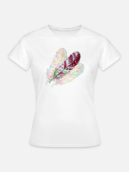 Feder - Frauen T-Shirt - Weiß