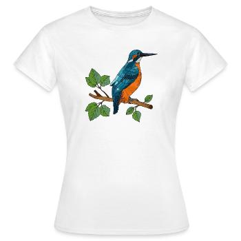 Oiseau coloré - T-shirt Femme - blanc - Devant - AI Model Female 172 dark (172cm)