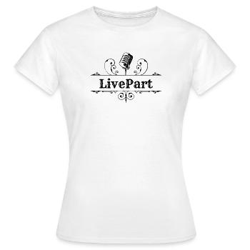 LivePart Logo Black - Frauen T-Shirt - Weiß - Vorne - AI Model Female 172 dark (172cm)