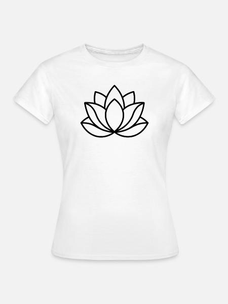 Lotusblume - Frauen T-Shirt - Weiß