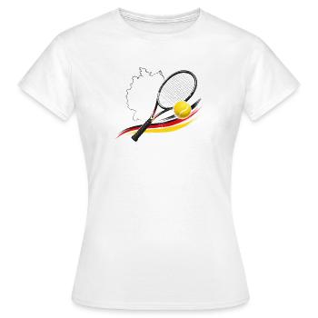 Drapeau de tennis Allemagne Kraft - T-shirt Femme - blanc - Devant - AI Model Female 172 dark (172cm)