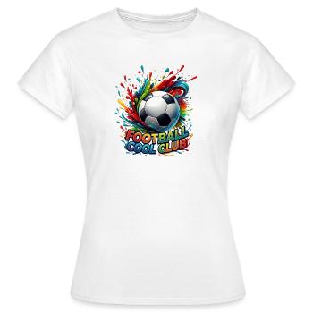 Football Cool Club leuchtende Farben - Frauen T-Shirt - Weiß - Vorne - AI Model Female 172 dark (172cm)