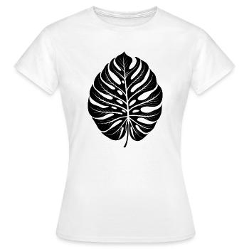 Monstera Leaf - Women's T-Shirt - white - Front - AI Model Female 172 dark (172cm)