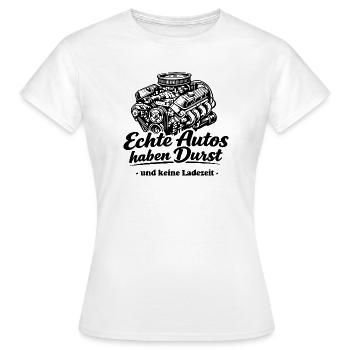 Echte Autos ............keine Ladezeit - Frauen T-Shirt - Weiß - Vorne - AI Model Female 172 dark (172cm)