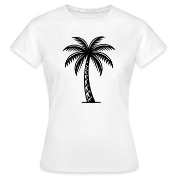 palmier - T-shirt Femme - blanc - Devant - AI Model Female 172 dark (172cm)