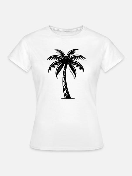 Palme - Frauen T-Shirt - Weiß