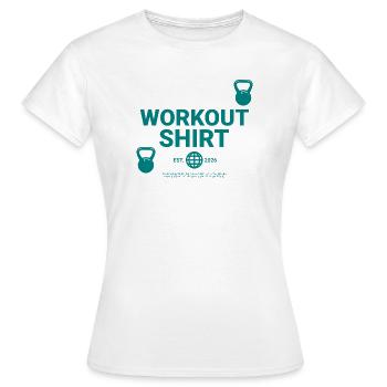 workout shirt - Women's T-Shirt - white - Front - AI Model Female 172 dark (172cm)