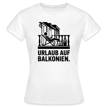 Balkonien Urlaub - Frauen T-Shirt - Weiß - Vorne - AI Model Female 172 dark (172cm)