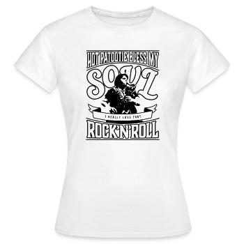 Hot Patootie Bless My Soul I Really Love RocknRoll - Women's T-Shirt - white - Front - AI Model Female 172 dark (172cm)