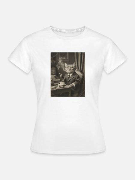 Katze - Frauen T-Shirt - Weiß